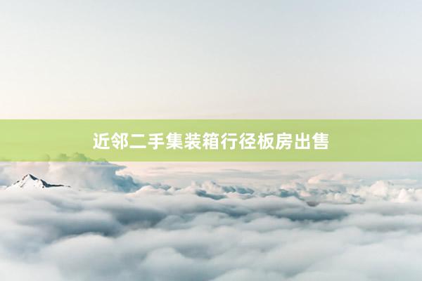 近邻二手集装箱行径板房出售